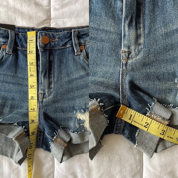 BLANK NYC The Fulton Distressed Roll Up Denim Jean Short NWT 27” - Picture 16 of 16